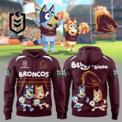 Auspiritmerch Brisbane Broncos x Bluey and Bingo Hoodie V2