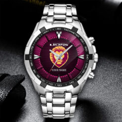 Auspiritmerch Brisbane Lions Personalized Style Alloy Men Quartz Watch Gift For Fans