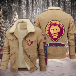 Auspiritmerch Brisbane Lions Style Fleece Thermal Cotton Jacket