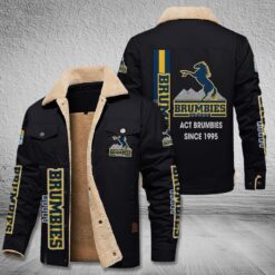 Auspiritmerch Brumbies Style Fleece Thermal Cotton Jacket