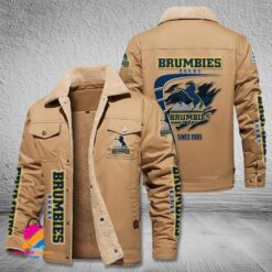 Auspiritmerch Brumbies Style Fleece Thermal Cotton Jacket