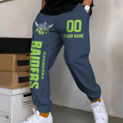 Auspiritmerch Canberra Raiders Custom Name And Number Long Pants Joggers Gift For Fans