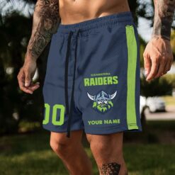Auspiritmerch Canberra Raiders Custom Name And Number Short Pants Gift For Fans