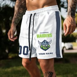 Auspiritmerch Canberra Raiders Custom Name And Number Short Pants Gift For Fans