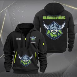 Auspiritmerch Canberra Raiders Personalized Sports Hoodie Zipper Gift For Fans