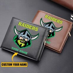 Auspiritmerch Canberra Raiders Personalized Zipper Folded Wallet For Fans