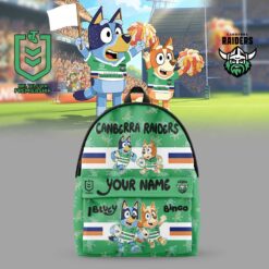 Auspiritmerch Canberra Raiders x Bluey and Bingo Back Pack  Custom Name For Fans
