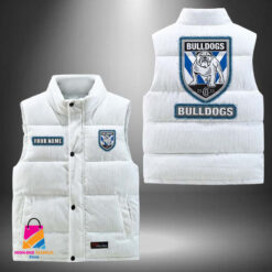 Auspiritmerch Canterbury-Bankstown Bulldogs Personalized Style Sleeveless Puffer Jacket Gift For Fans