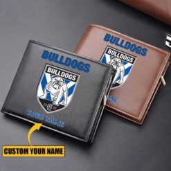 Auspiritmerch Canterbury-Bankstown Bulldogs Personalized Zipper Folded Wallet For Fans