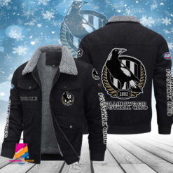 Auspiritmerch Collingwood Football Personalized Style Fleece Thermal Cotton Jacket