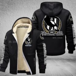 Auspiritmerch Collingwood Hooded Fleece Thermal Cotton Jacket Gift For Fans