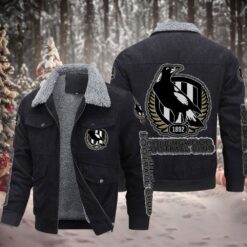 Auspiritmerch Collingwood Style Fleece Thermal Cotton Jacket