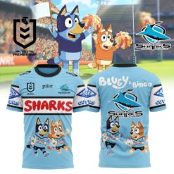 Auspiritmerch Cronulla Sharks x Bluey and Bingo Shirt