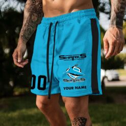 Auspiritmerch Cronulla-Sutherland Sharks Custom Name And Number Short Pants Gift For Fans