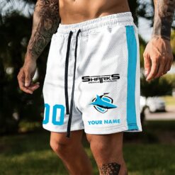 Auspiritmerch Cronulla-Sutherland Sharks Custom Name And Number Short Pants Gift For Fans