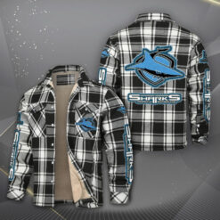 Auspiritmerch Cronulla-Sutherland Sharks Fleece Thermal Cotton Jacket Gift For Fans