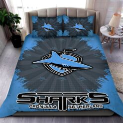 Auspiritmerch Cronulla-Sutherland Sharks Personalized Bedding Set Gift For fans