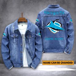 Auspiritmerch Cronulla-Sutherland Sharks Personalized Denim Jacket Gift For Fans