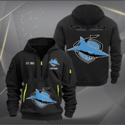 Auspiritmerch Cronulla-Sutherland Sharks Personalized Sports Hoodie Zipper Gift For Fans