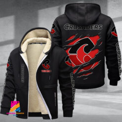 Auspiritmerch Crusaders Personalized Hooded Fleece Thermal Cotton Jacket Gift For Fans