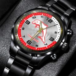 Auspiritmerch Dolphins Personalized Stainless Steel Hand Watch Gift For Fans