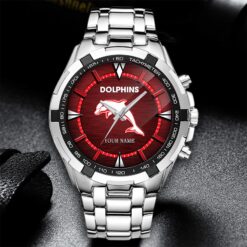Auspiritmerch Dolphins Personalized Style Alloy Men Quartz Watch Gift For Fans