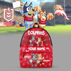 Auspiritmerch Dolphins x Bluey and Bingo Back Pack Custom Name For Fans