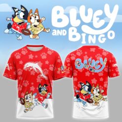 Auspiritmerch Dolphins x Bluey and Bingo T Shirt Gift For Fans