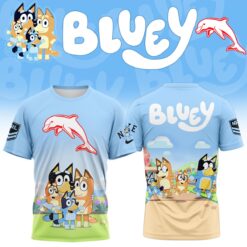 Auspiritmerch Dolphins x Bluey T Shirt Gift For Fans