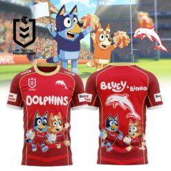 Auspiritmerch Dolphins x Bluey and Bingo Shirt