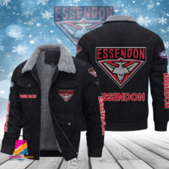 Auspiritmerch Essendon Football Personalized Style Fleece Thermal Cotton Jacket