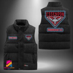 Auspiritmerch Essendon Football Personalized Style Sleeveless Puffer Jacket Gift For Fans