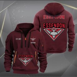 Auspiritmerch Essendon Personalized Sports Hoodie Zipper Gift For Fans