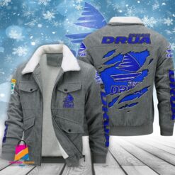 Auspiritmerch Fijian Drua Style Fleece Thermal Cotton Jacket