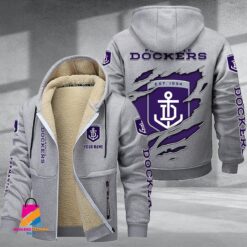 Auspiritmerch Fremantle Football Personalized Hooded Fleece Thermal Cotton Jacket Gift For Fans