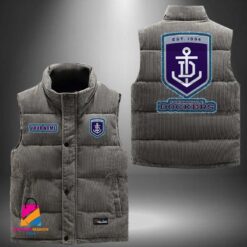 Auspiritmerch Fremantle Football Personalized Style Sleeveless Puffer Jacket Gift For Fans