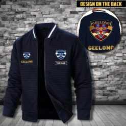 Auspiritmerch Geelong Cats Personalized Zip Bomber Jacket For Fans
