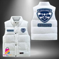 Auspiritmerch Geelong Football Personalized Style Sleeveless Puffer Jacket Gift For Fans