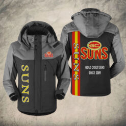 Auspiritmerch Gold Coast Suns Parka Windbreaker Jacket Gift For fans
