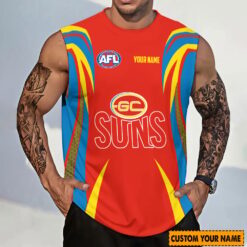 Auspiritmerch Gold Coast Suns Personalized Tank Top Gift For Fans