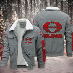 Auspiritmerch Gold Coast Suns Style Fleece Thermal Cotton Jacket