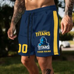 Auspiritmerch Gold Coast Titans Custom Name And Number Short Pants Gift For Fans