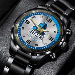 Auspiritmerch Gold Coast Titans Personalized Stainless Steel Hand Watch Gift For Fans