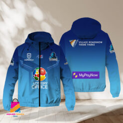 Auspiritmerch Gold Coast Titans Sports Windbreaker Jacket For Fans