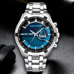 Auspiritmerch Gold Coast Titans Style Alloy Men Quartz Watch Gift For Fans