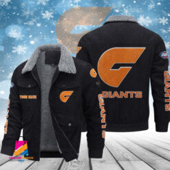Auspiritmerch Greater Western Sydney Giants Personalized Style Fleece Thermal Cotton Jacket