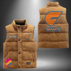 Auspiritmerch Greater Western Sydney Giants Personalized Style Sleeveless Puffer Jacket Gift For Fans