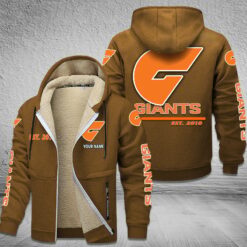 Auspiritmerch GWS Giants Hooded Fleece Thermal Cotton Jacket Gift For Fans
