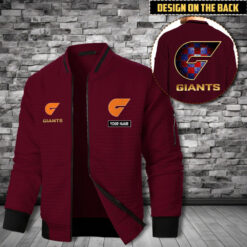 Auspiritmerch GWS Giants Personalized Zip Bomber Jacket For Fans