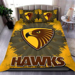 Auspiritmerch Hawthorn Football Personalized Bedding Set Gift For fans
